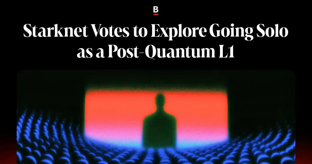 Starknet Community Votes for Research on Standalone Post-Quantum Layer 1