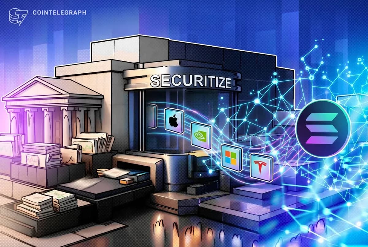 Securitize, 솔라나에서 토큰화된 미국 주식 출시 - 주가 10% 상승
